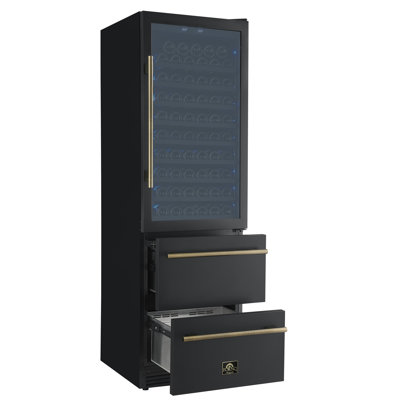 Azienda Dual Temperature Zone 24'' Wine Cooler 108 Bottles with Two Refrigerated Drawers