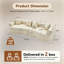 Canapé incurvé incurvé, compression modulaire 106 po-465965739