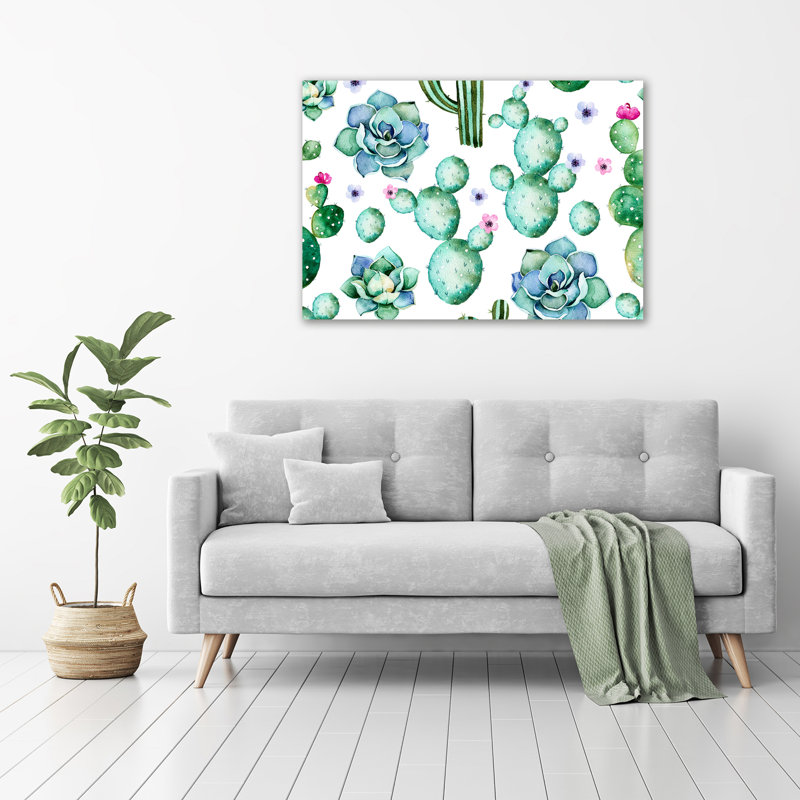 Cacti - No Frame Print on Glass