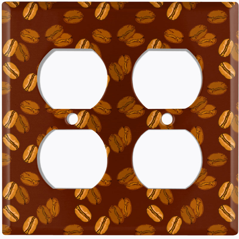 Patterned 2 - Gang Duplex Outlet Standard Wall Plate