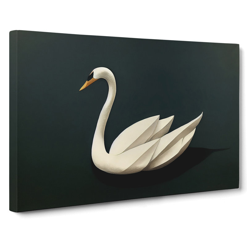 Intense Swan - Wrapped Canvas, 40cm H x 60cm W x 3cm D