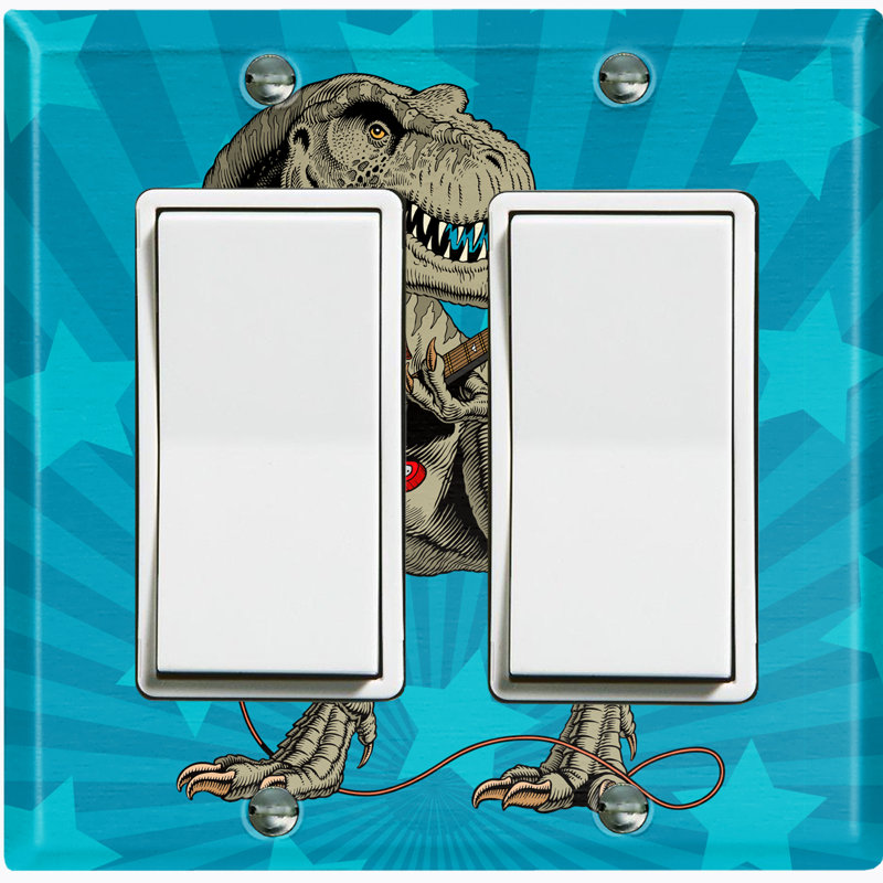 Plaque murale 2 lumières Dinosaur T-Rex