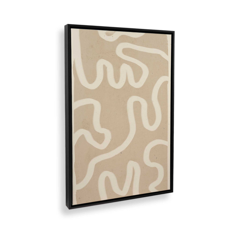 «Abstract Minimal 65» par Garima Dhawan, reproduction d'art, Noir, Cadre flottant, H 16 po x l 12 po