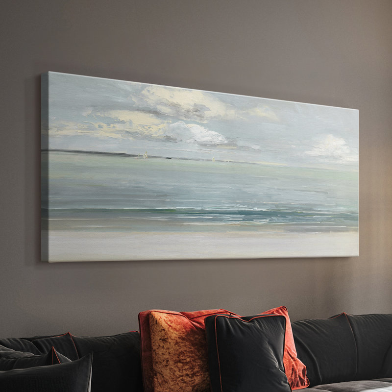 Serene Sound - Toile tendue avec châssis - Prêt à accrocher, H 16 po x l 32 po