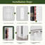 Portes de placard coulissantes blanches 80 "avec trousse de quincaillerie d'installation-130062808