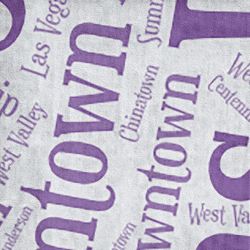 Bath Towel, Purple, Poly/Cotton, New York