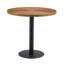 Table de salle à manger ronde moderne de 80 cm (31,5 po) avec dessus en bois et pied central en métal