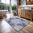 Koressa Oriental Blue Machine Washable Area Rug-9517371