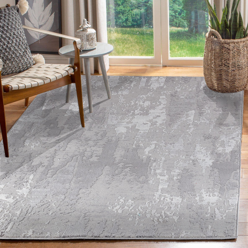 Tapis gris Campea, Rectangulaire 3 pi x 5 pi