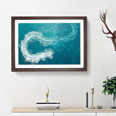 Speed Boat in Portugal in Abstract - Framed Print