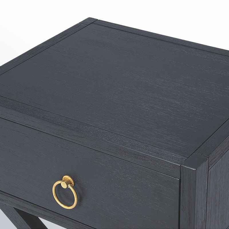 Lark End Table, Navy Blue