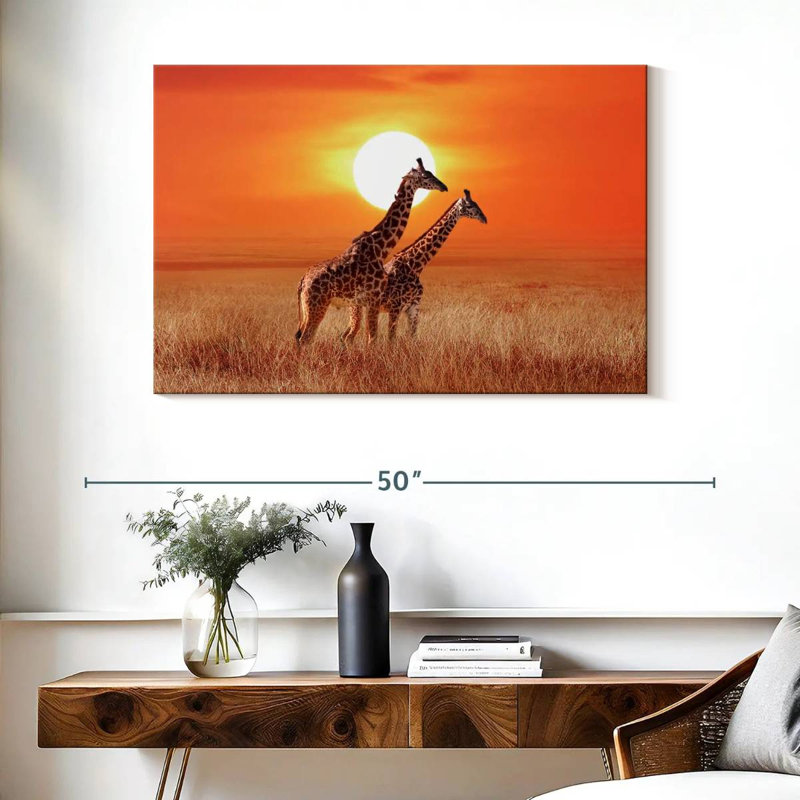 Giraffes Of Serengeti, 26" H x 39" W