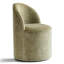 Chaise de bureau rembourrée pivotante en chenille avec roulettes cachées-129965985