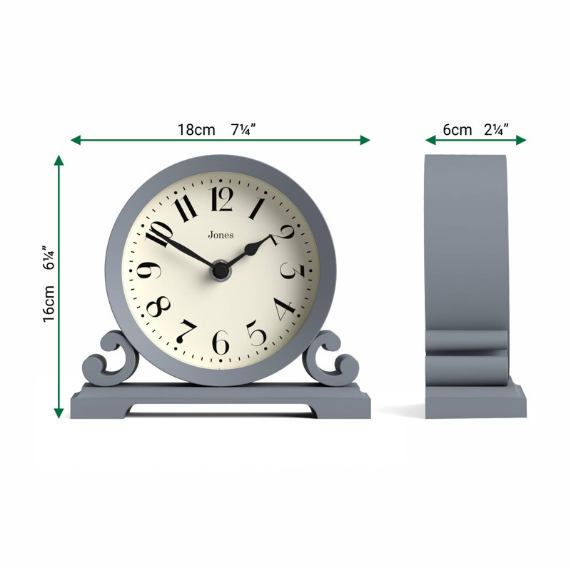 Analogue Plastic / Acrylic Quartz Movement / Crystal Tabletop Clock, French Navy