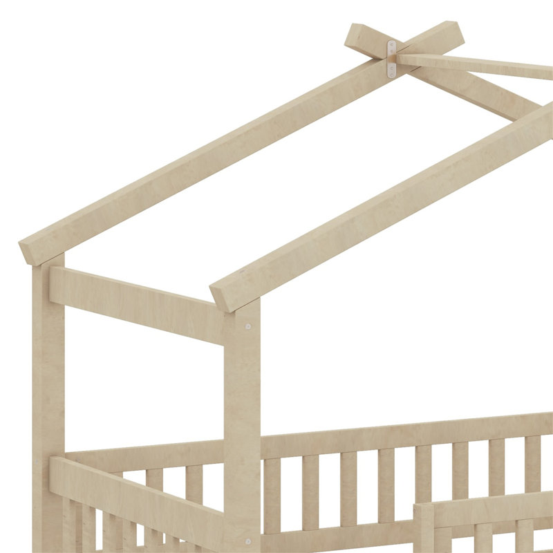Lit en bois avec lit gigogne