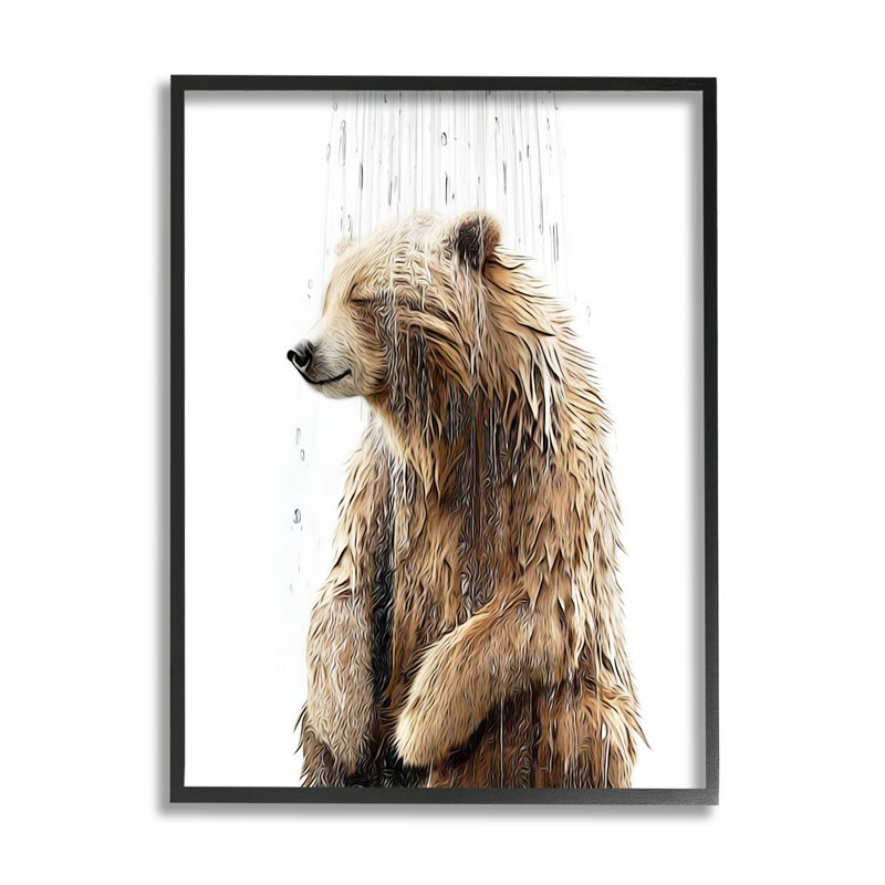 «Stupell Industries Bear Shower Splash», art de la giclée par Annalisa Latella, H 20 po x l 16 po x P 1,5 po