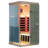 Wizzisaunas 1-Person Indoor Far Infrared Wooden Sauna With 3-Sided Tempered Glass, Red and Blue Light Therapy, Left-Facing Door Design, Remote Temperature Control Via App, Built-In Bluetooth Speaker, Hemlock Wood-127687251-127687252-133685817