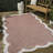 Manado Classic Cottage Two-Tone Scalloped Light Rose/Cream Indoor/Outdoor Rug-1236312016