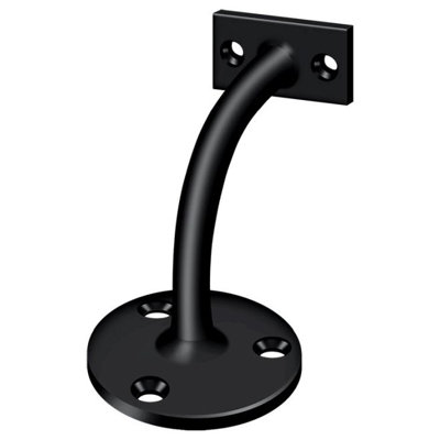 Supports de main courante 46BF8AF226B7440EBE70B2EFD92C400D, projection légère de 3 1/4 po de couleur noire