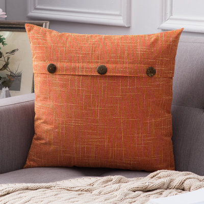 Buttons Reversible Throw Pillow