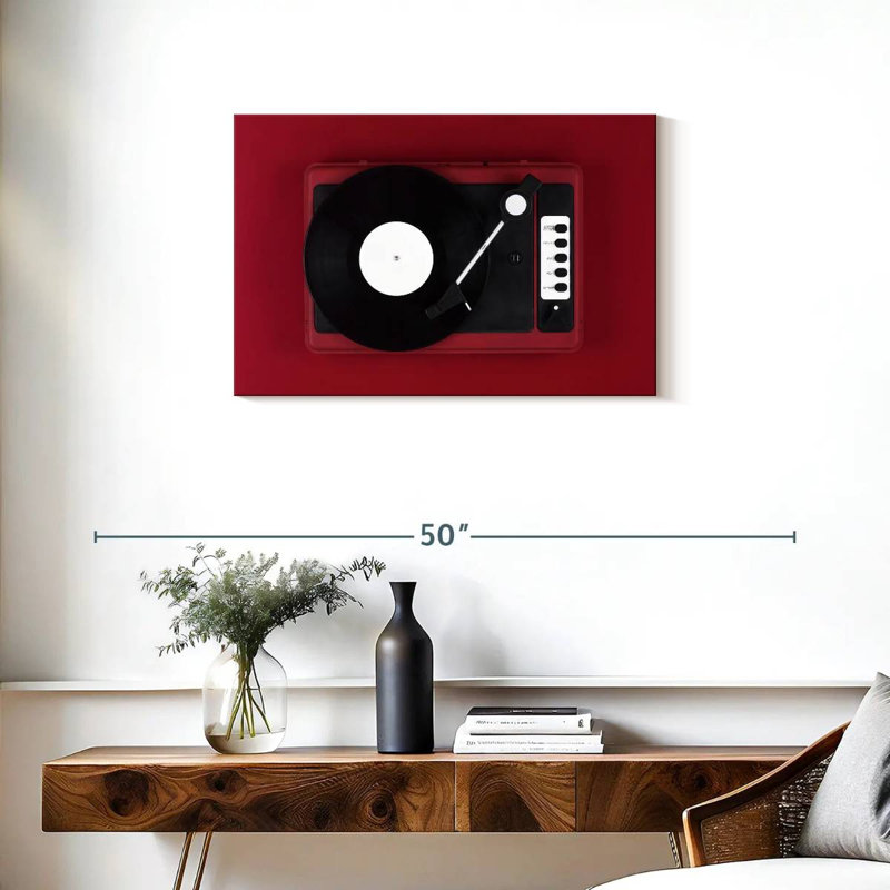 Tourne-disque rouge Abarca, H 20 po x l 30 po