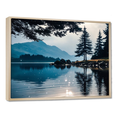 Morning Lake Calm In Vancouver - Vancouver Framed Prints, Black Cityscape Canvas Wall Art