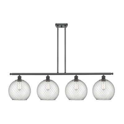 Luminaire suspendu pour îlot de cuisine 4 lumières Duprey