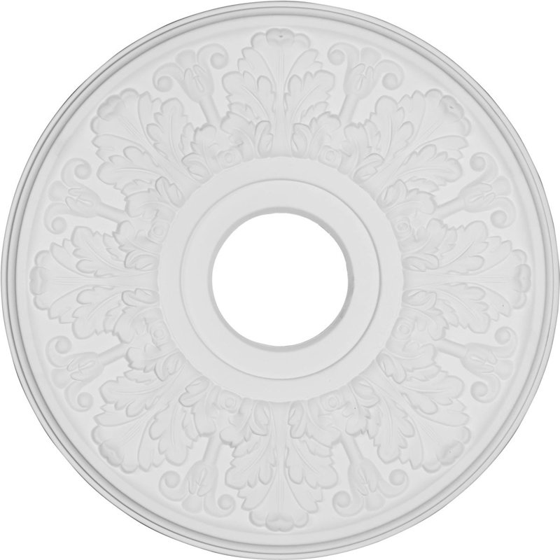 Endurathane Apollo Ceiling Medallion, 15 1/2" OD x 3 1/2"ID x 1 1/4"P, Factory Primed