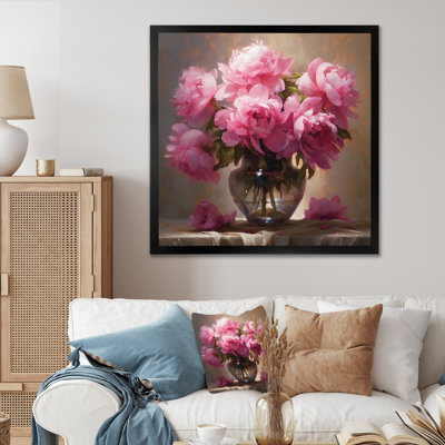 " Pink Green Peony Captivating I "