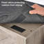 Banc de rangement à 2 niveaux, banc à chaussures de 47,2 po de largeur avec coussin de siège rembourré, banc de hall d'entrée avec 4 portes de grange et tablette réglable, gris-129191533