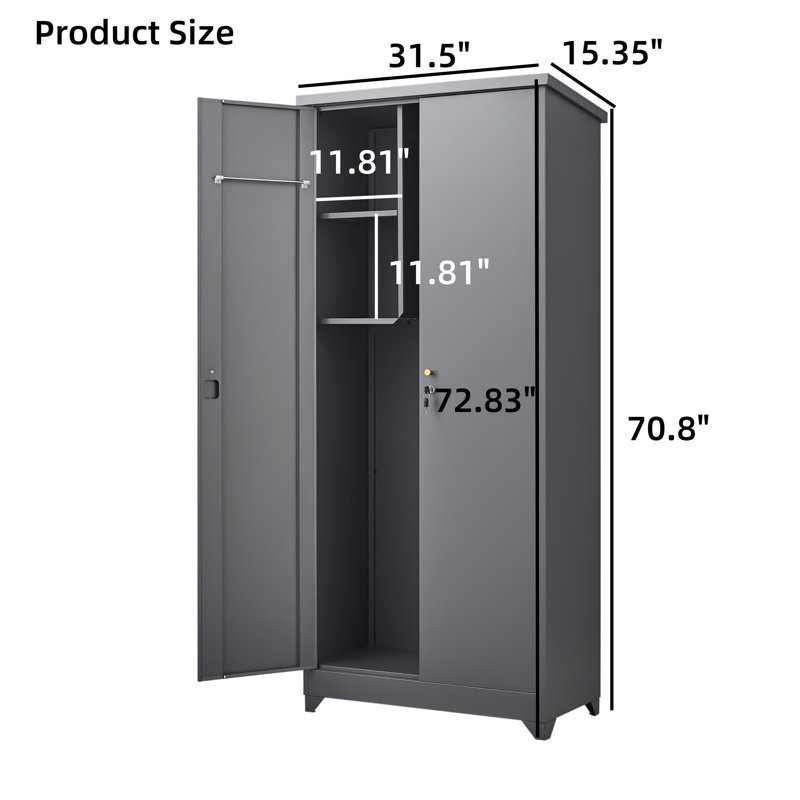 Armoire de rangement extérieure avec toit incliné et toit imperméable gris