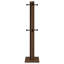 Portemanteau Rval, 8 crochets en métal avec embouts en bois, plinthe noyer brun 72 po