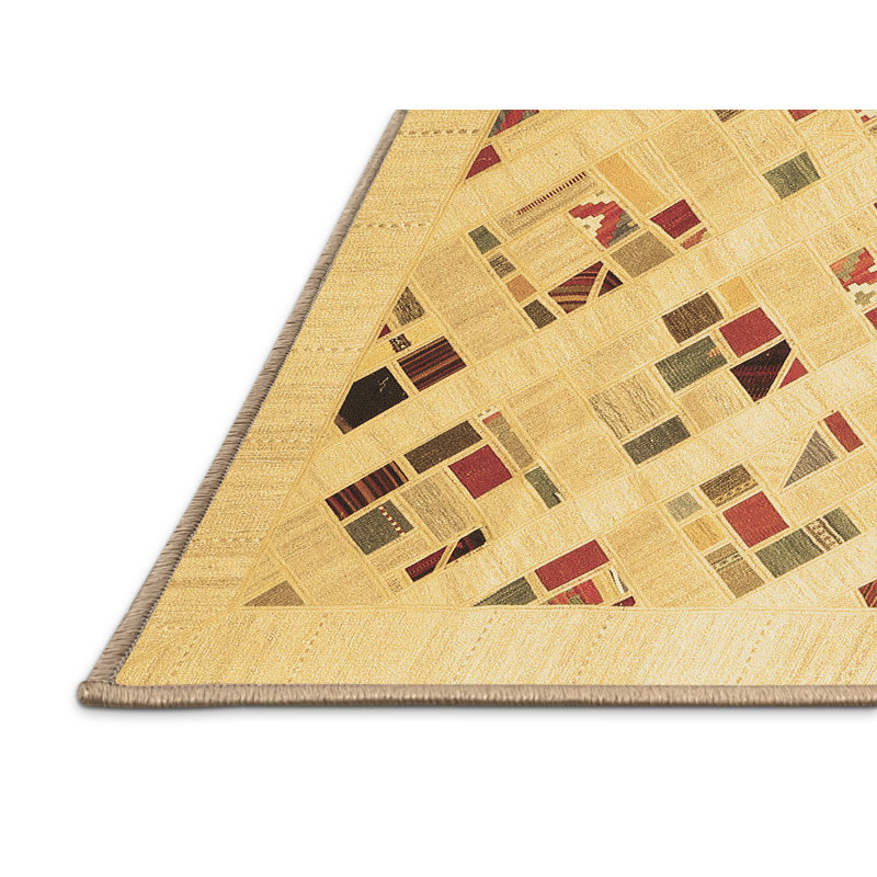 Washable Southwestern Indoor Rug, Rectangle 5' x 8'