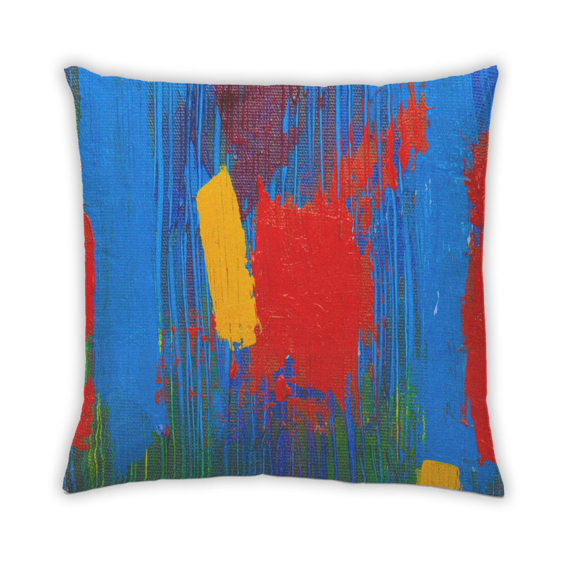 Abstract Throw Pillow, Microsuede