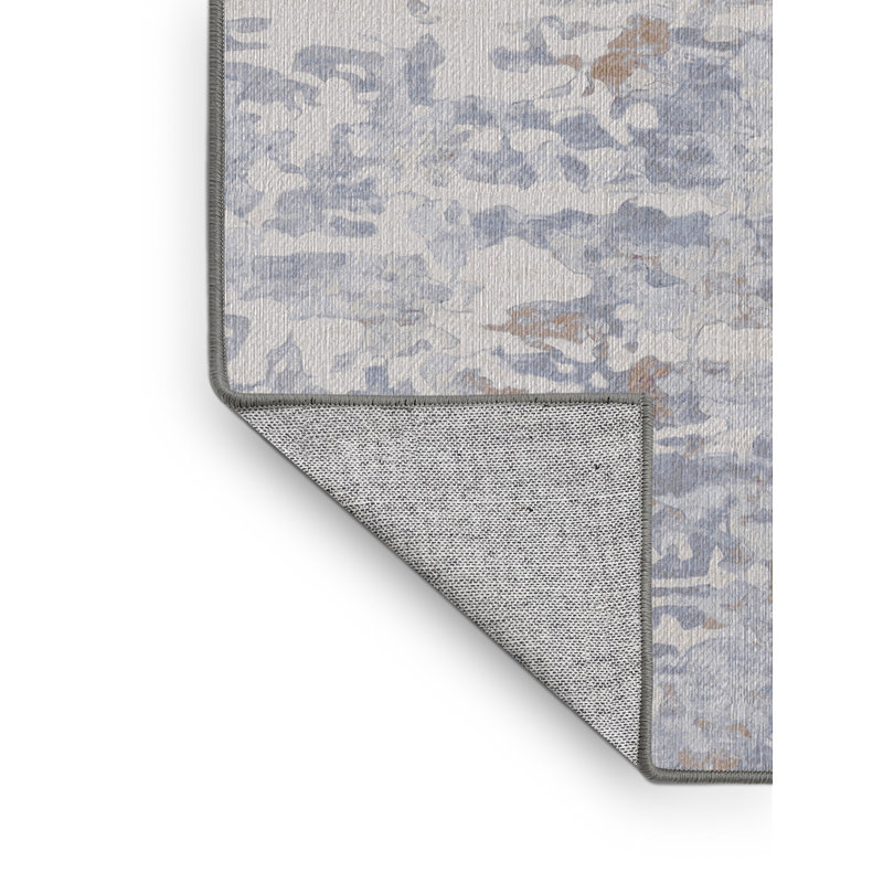 Machine Washable Gray Area Rug, Runner 2' x 5'