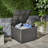 Iron Frame Outdoor Storage In Grey , 32.89 In. X 24.51 In., Patio Enhancement Box With Resilient Frame, Depth Width Height, Aid