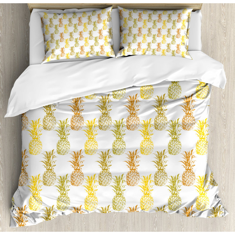 Coastal Polyester Geometric Shapes Duvet Cover, King Duvet Cover + 2 Shams