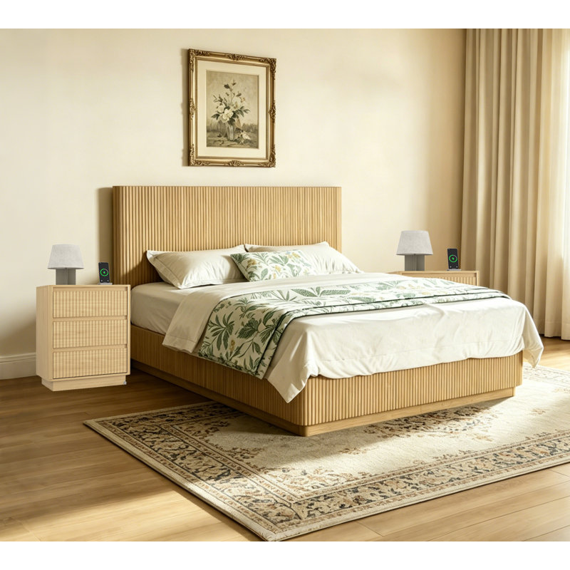 Ensemble de chambre à coucher 3 pièces King Farmhoue