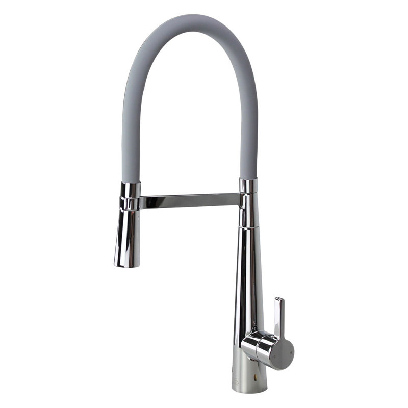 Transolid Bell'arte Pull Down Kitchen Faucet, Polished Chrome/Gray