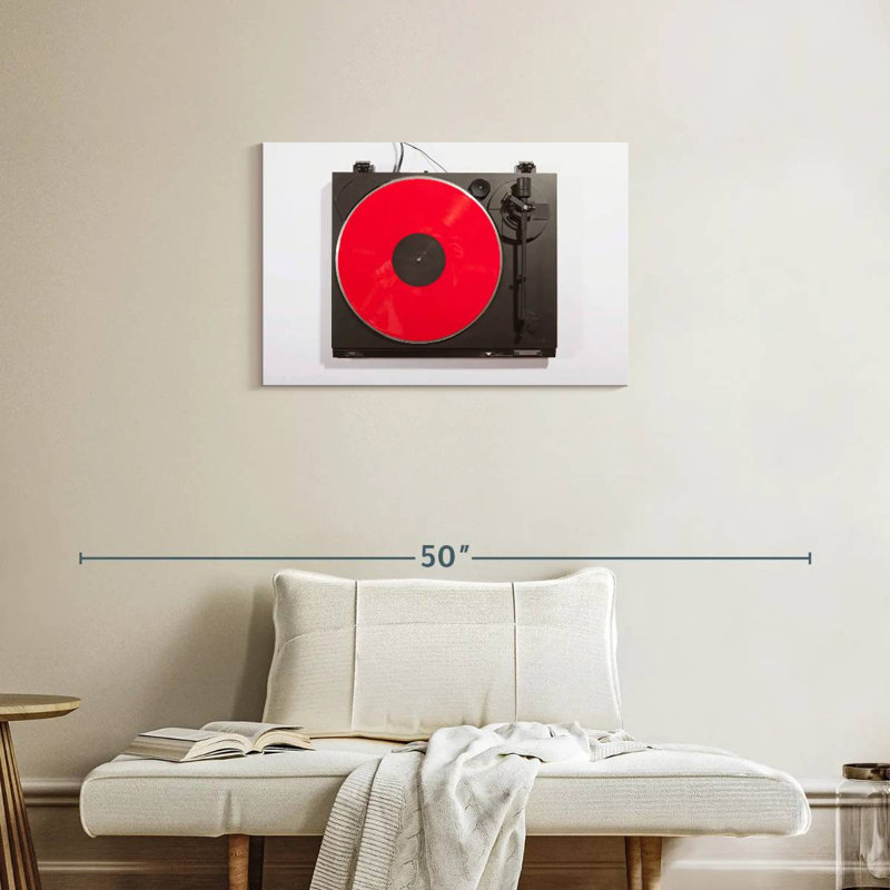 Tourne-disque rouge vif Abarca, H 20 po x l 30 po