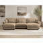 Canapé d'angle modulaire en forme de U avec poufs amovibles, canapé d'angle moderne 3 places avec coussins lombaires et accoudoirs rembourrés, canapé convertible en L pour salon