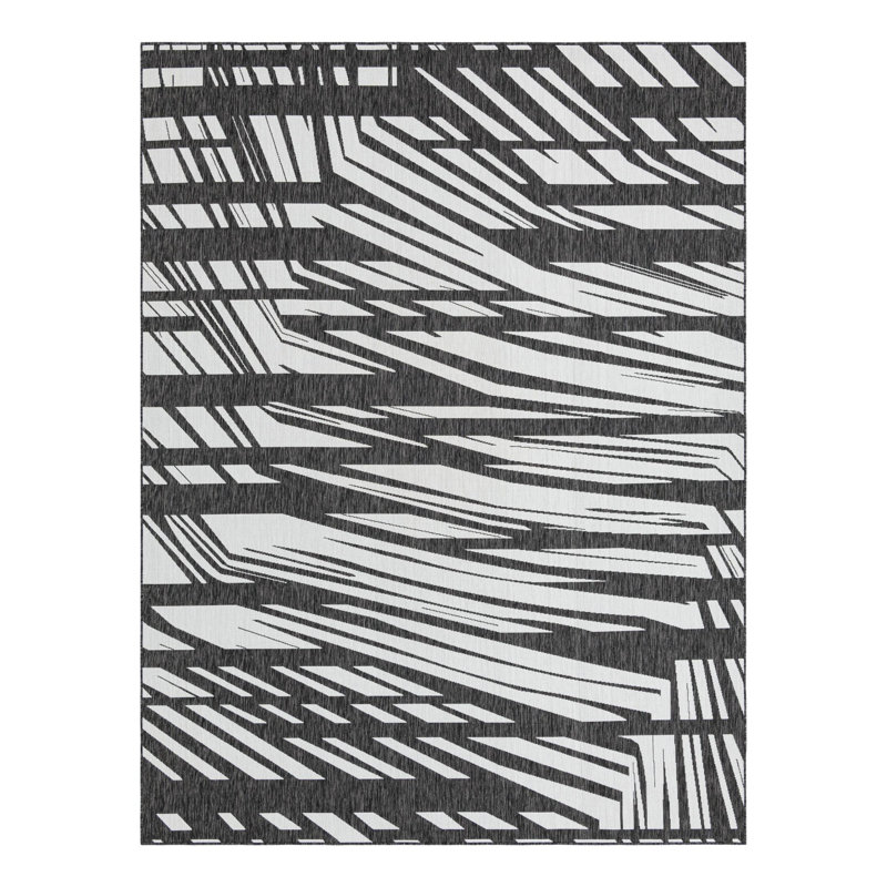 Abstract Indoor / Outdoor Rug, Rectangle 9' x 12'