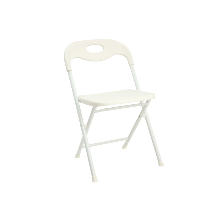 Ensemble de 4 chaises pliantes en acier inoxydable blanc - capacité de 800 lb robuste, empilable et imperméable