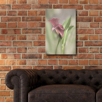 «Pink Calla Lily» par Lori Deiter, art mural en verre acrylique