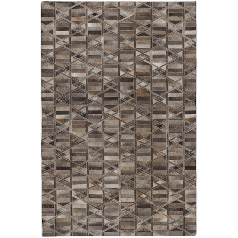 Premium Machine Washable Dream Shag ADS99 Diamond Tracks Rug, Gray, 3' x 5'