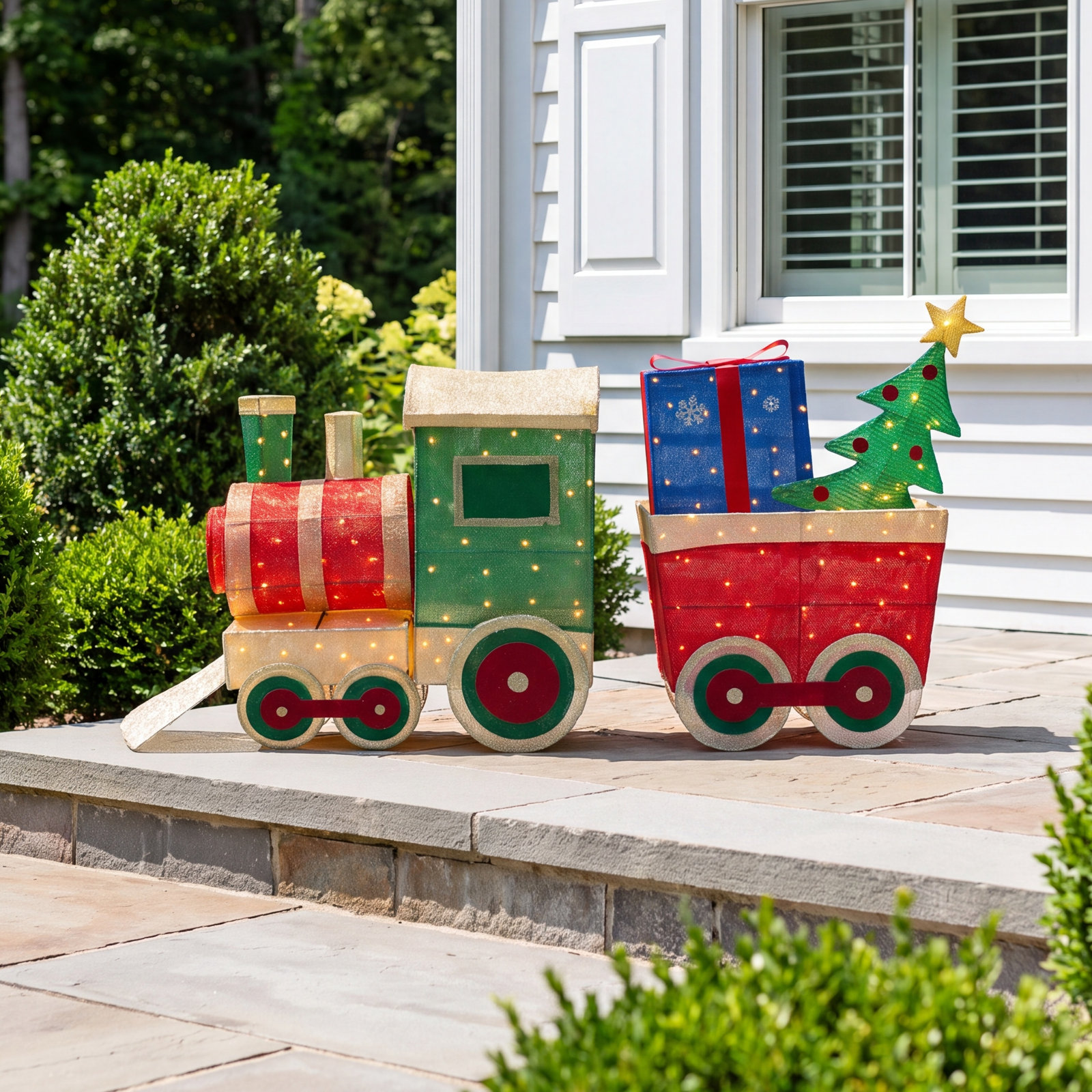 Gutierrez Outdoor Christmas Train Set