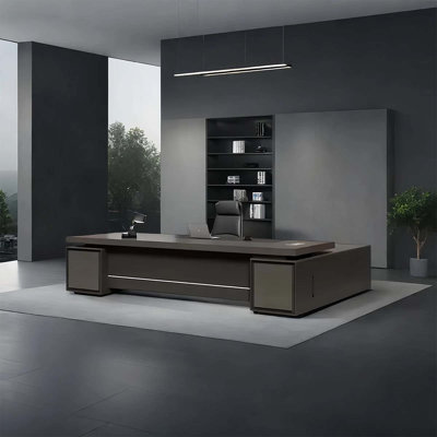 Bureau moderne gris à double face