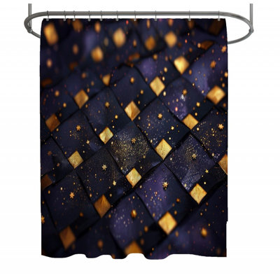 11942_Geometric Art Shower Curtain -  Visual Art Bathroom Decor