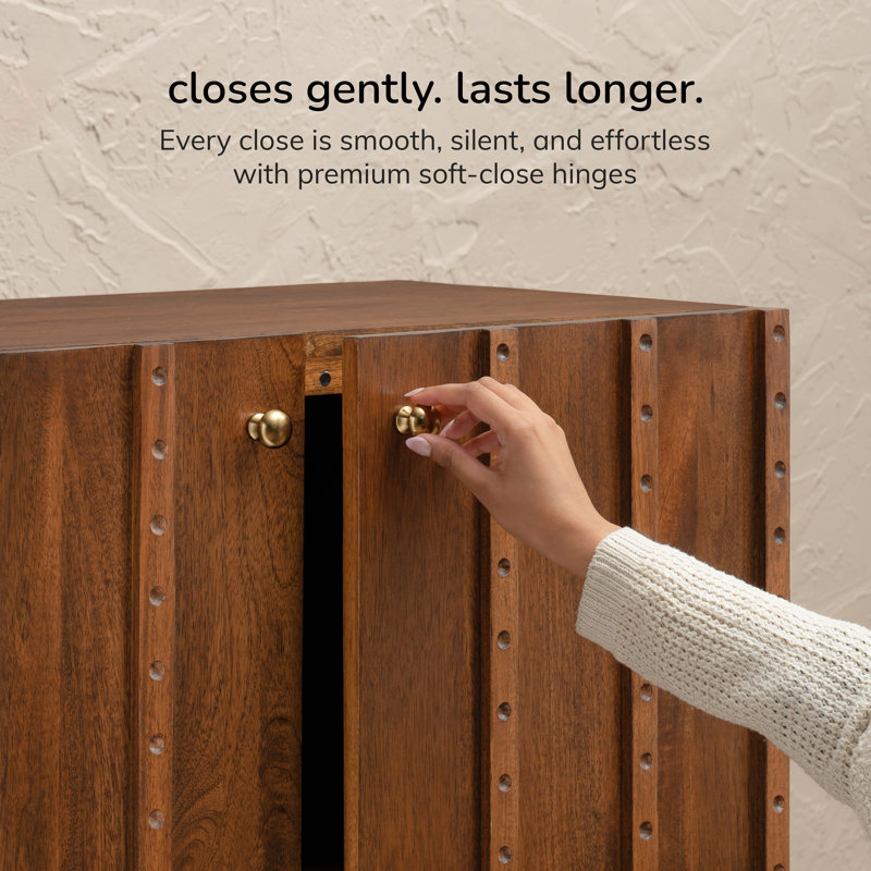Ola Solid Mango Wood Accent Cabinet