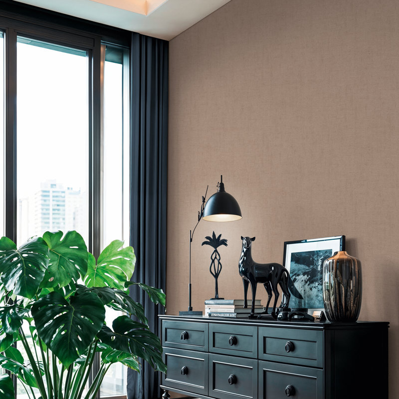 Havana 2 Collection Mottled Plain Wallpaper Roll, Brown